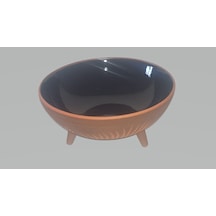 Seramik Kâse, Sos Kasesi, Meyve Kasesi, Ayaklı Sunum Kasesi Siyah