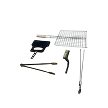 Mobilreyon Mangal Seti 5'li,ızgara 30x30cm,yelpaze,fırça,maşalar