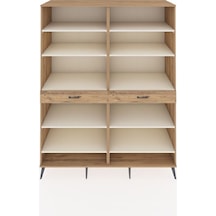 Kronos Gardrop 10 Raflı 2 Çekmeceli 176x59x221 Çam-aytaşı/çam Beyaz