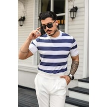 Beyaz - Saks Mavi
