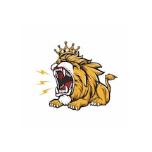 Kral Aslan Sticker 10x10 Cmrenkli Sticker