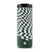 Starbucks Paslanmaz Çelik Damalı Yeşil Termos 473 ML - 11139393 Yeşil