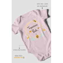 Morivokids Teyzesinin Balı Kısa Kollu Bebek Body %100 Pamuk Zbn93-kk Bebe Pembe