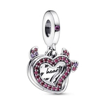 Nur Silver Küçük Şeytan Kalp Gümüş Charm - NUR-CM00380
