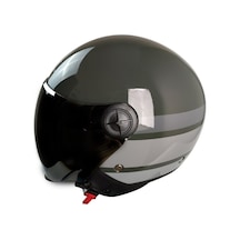 Fx101 Nardo Silver Motosiklet Kaskı Yarım Açık Motorcu Kask Çok Renkli