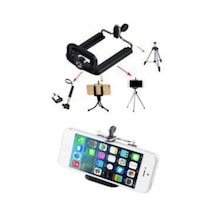 Ayarlı Tripod Bağlantılı Kamera Telefon Tutucu Ayarlı Aparat Tutucu Beyaz - 94770899