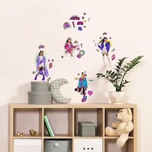 Ayrex Roommates Rmk5186scs That Girl Lay Peel And Stick Duvar Çıkartmaları, Turuncu, Sarı, Yeşil, Mavi, Mor, Pembe, Diğer