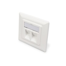 Digitus Keystone Jack Takmak İçin 2 Li Priz 50/50 Mm Çerçevesi 80/80 Mm , Tozdan Korumak Amacıyla Kapaklı -19961