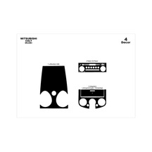 Mitsubishi Colt Torpido Kaplama 2004-2007 4 Parça Piano Black