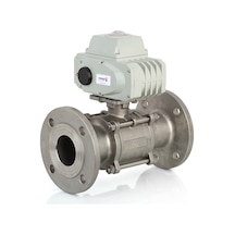 Unox Dn25 - 1" 220 V Ac Elektrikli Aktüatörlü Flanşlı Küresel Vana 3 Parçalı