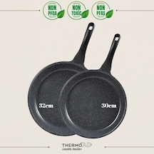 Thermoad Maxi Tava Set 30 Cm - 32 Cm Graneu Serisi Gri Gri Thermoad Maxi Tava Set 30 Cm - 32 Cm Graneu Serisi Gri Gri