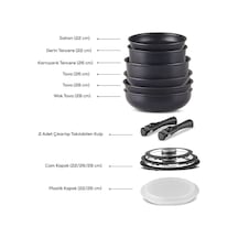Karaca  Biodiamond Easy Clip 13 Parça Tencere Seti