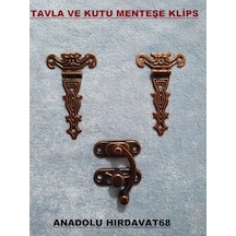 Anadoluhirdavat Dekoratif Mini Tavla Ve Kutu Menteşe Ve Klips Antik Eskitme Renk (309964112)