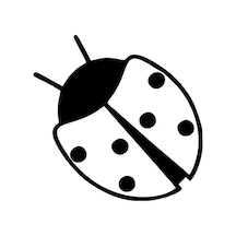 Uğur Böceği Model 2 Oto Sticker Siyah 25 X 25 Cm1098