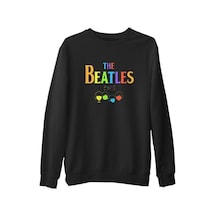 The Beatles Siyah Erkek Kalın Sweatshirt
