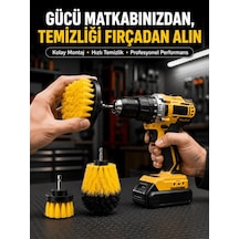 Lb Matkap Uyumlu Temizlik Fırçası Seti 3 Lü Çok Amaçlı