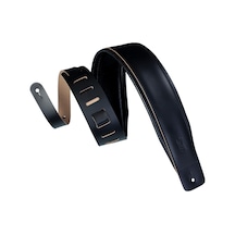 Levy's Leathers Köpük Dolgulu Ve Giysi Deri Destekli 7,62 Cm Deri Gitar Kayışı Siyah Dm1pd-blk
