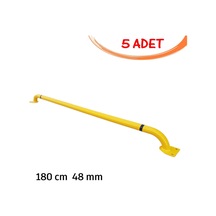 Araç Stoperi İmalatı Otopark Stoperi Park Stoperi Lastik Sonlandırma 180 Cm Ø48mm 2.5mm Turuncu 5 Adet