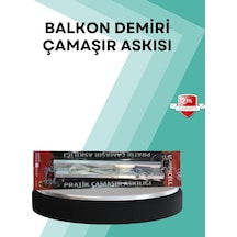 Lb Kare Küpeşte Uyumlu Balkon Çamaşır Askısı 25x60 Cm Beyaz Pratik Çok Renkli