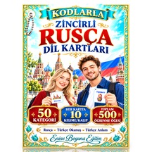 Kodlarla Rusça Dil Kartları- Yaz-sil Ve Laminasyonlu