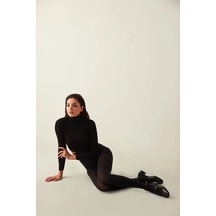 Penti Kadın Siyah Mikro 80 Denye Opak Kalın Külotlu Çorap 001