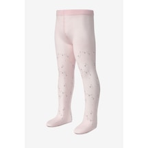 Le Mabelle Pembe Kelebek Ve Çiçek Desenli Kız Çocuk Külotlu Çorap Pembe