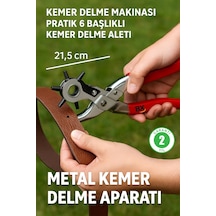 6 Farklı Uçlu Kemer Delme Pensesi Deri Kemer Ve Kumaş İçin Ayarlanabilir Delik Açıcı El Aleti