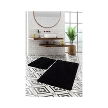 Havai Siyah 2 Li Set 50X80 40X50 Cmbanyo Halısı, Paspası