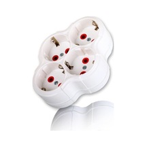 Mobee Fetih 101-04 4 Lü Topraklı Golyat Grup Fiş-priz Papatya Model 1410