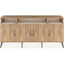 Arges Konsol 6 Raflı 4 Kapaklı 176x30x83 Çam-çam/aytaşı Çam/aytaşı