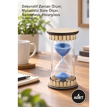 4 Adet Ahşap Kum Saati Alk2500 Dekoratif Zaman Ölçer, Masaüstü Süre Ölçer, Sandglass, Hourglass Diğer