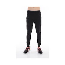 Maraton Sportswear Regular Erkek Ribana Paça Basic Siyah Eşofman Altı 21014-siyah Siyah