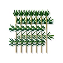 Cihan Çiçekçilik Yapay Yapraklı Dekoratif Bambu Çubuğu 80 Cm 7 Adet Islak Doku Çok Renkli
