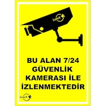 Lr-ıs724 Bu Alan 7/24 Güvenlik Kameraları İle İzlenmektedir Pvc Levha