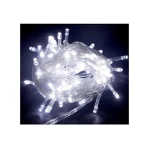 Ers- 10m 100 Led Boncuk Lamba Beyaz Işık Şeffaf Kablo Diğer