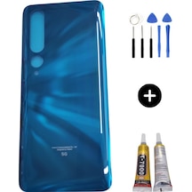 Xiaomi Mi 10 5g Uyumlu Arka Pil Kapağı Mavi + Montaj Seti Çok Renkli