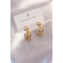 Mey İthalat Çelik Gold Renk Tifanny Zincir Model Kadın Küpe - Özel Seri Meyeb63c52af3c7007159e70c5eb9 Altın