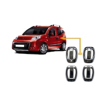 Peugeot Bipper Uyumlu 2008 Ve Üzeri Krom Kapı Kolu 4 Kapı Ve Çerçeve Paslanmaz Çelik