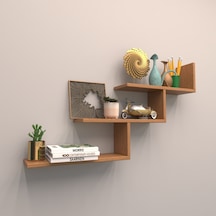 Rafkestir 3 Lü Almira Duvar Rafı Bambu ( Parlak )