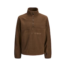 Jack & Jones Jjalpes Half Zip Fleece Jacket Erkek Polar Mont Kahverengi