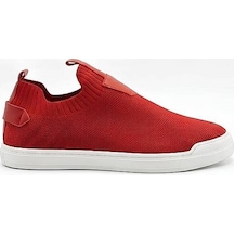 Daytex 4224 Erkek Slip-on - Full Triko Örgü Termo Taban Sneaker Kırmızı