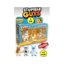Stumble Guys Seri 1 - 3d Mini 3 Lü Figür Seti - 3 Adet Frost Yeti Gingerbread Hatchling - 5 Cm