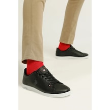 U.S. Polo Assn. Franco Günlük Erkek Sneaker Ayakkabı Siyah Beyaz
