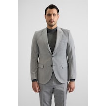 Süvari Gri Slim Sivri Yaka 6 Drop Takım Elbise Tk1020000343-s05 Gri