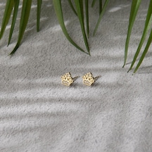 Goldkupe 14 Ayar Altın Taşlı Taç Küpe 1,12 Gr-4144
