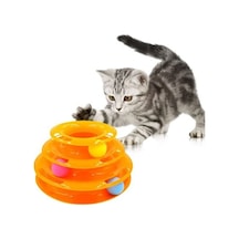 3 Katlı Turntable Kedi Oyuncağı