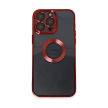 Newface - 45 - Apple iPhone Uyumlu 14 Pro Kılıf Slot Silikon - Aconcept - - Kırmızı