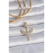 Mey İthalat Pirinç Gold Renk Zirkon Taşlı Mikail Model Ajda Charm Çok Renkli