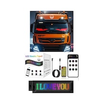 Tır Kamyon Uyumlu 60 Cm Led Matrx Rgb Panel Kumandalı 4 Mt Kablolu Çok Renkli
