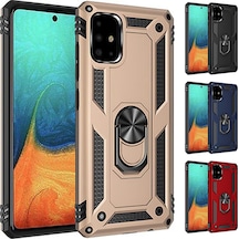 Samsung Uyumlu Galaxy A71 (A715) Kılıf Panzer Ring Tam Koruma Arka Kapak